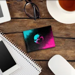 Обложка для студенческого билета Инь Янь неоновые котики - фото 2