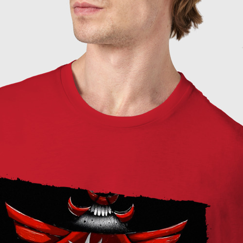 Мужская футболка хлопок Заклинание Итадори, сукуна, цвет красный - фото 6