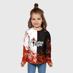 Детский лонгслив 3D Darkest Dungeon DD Black White Logo - фото 2