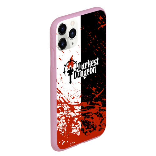 Чехол для iPhone 11 Pro Max матовый Darkest Dungeon DD Black White Logo, цвет розовый - фото 3