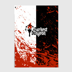 Постер Darkest Dungeon DD Black White Logo