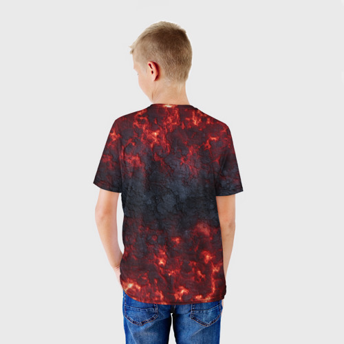 Детская футболка 3D с принтом Темнейшее подземелье | Эмблема, вид сзади #2