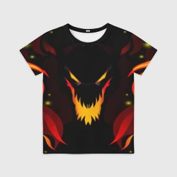 Детская футболка 3D Dota 2 Shadow Fiend Тень огонь
