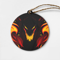 Деревянная игрушка круг Dota 2 Shadow Fiend Тень огонь