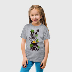 Детская футболка хлопок Чайный динозавр  - фото 2