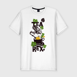 Мужская футболка хлопок Slim Чайный динозавр 