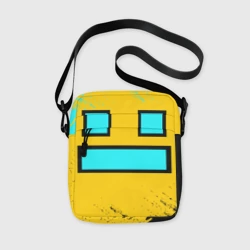 Сумка через плечо 3D Geometry Dash smile брызги красок
