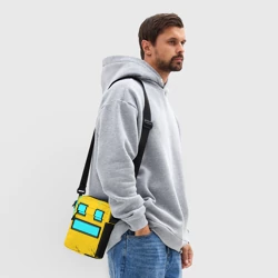 Сумка через плечо 3D Geometry Dash smile брызги красок - фото 2