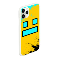 Чехол для iPhone 11 Pro Max матовый Geometry Dash smile брызги красок - фото 2