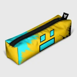 Пенал школьный 3D Geometry Dash smile брызги красок
