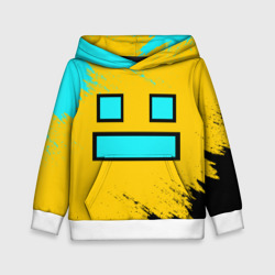Детская толстовка 3D Geometry Dash smile брызги красок