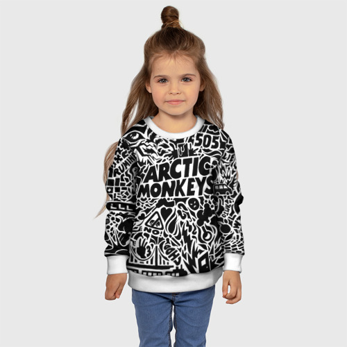 Детский свитшот 3D Arctic monkeys Pattern, цвет 3D печать - фото 7