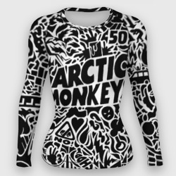 Женский рашгард 3D Arctic monkeys Pattern