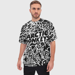 Мужская футболка oversize 3D Arctic monkeys Pattern - фото 2