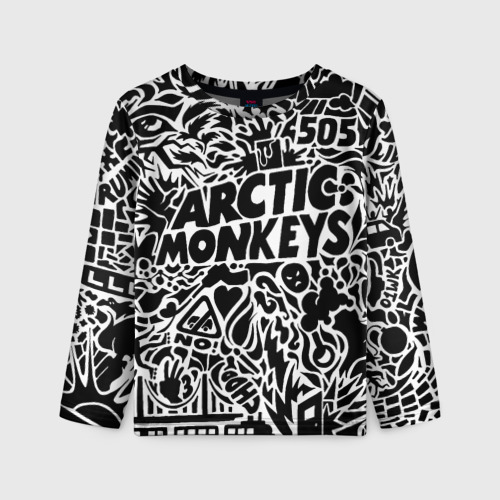 Детский лонгслив 3D Arctic monkeys Pattern, цвет 3D печать