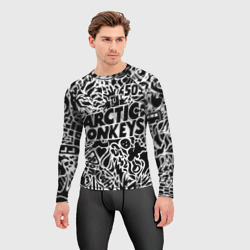 Мужской рашгард 3D Arctic monkeys Pattern - фото 2