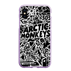 Чехол для iPhone XS Max матовый Arctic monkeys Pattern