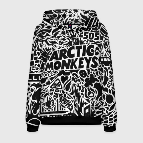 Мужская толстовка 3D Arctic monkeys Pattern, цвет черный