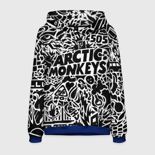 Мужская толстовка 3D Arctic monkeys Pattern, цвет синий