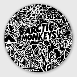 Круглый коврик для мышки Arctic monkeys Pattern