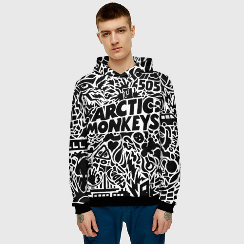 Мужская толстовка 3D Arctic monkeys Pattern, цвет черный - фото 3