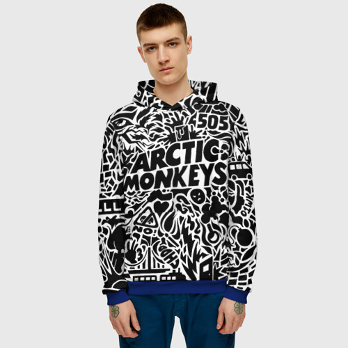 Мужская толстовка 3D Arctic monkeys Pattern, цвет синий - фото 3