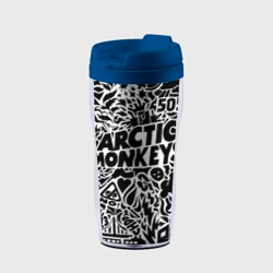 Термокружка-непроливайка Arctic monkeys Pattern
