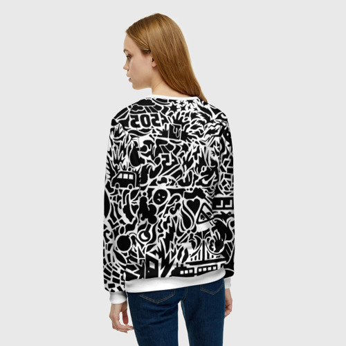 Женский свитшот 3D Arctic monkeys Pattern, цвет 3D печать - фото 4