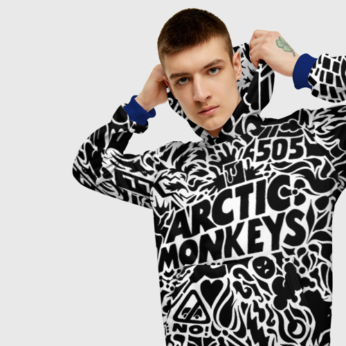 Мужская толстовка 3D Arctic monkeys Pattern, цвет синий - фото 5