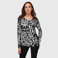 Женский лонгслив 3D Arctic monkeys Pattern - фото 2