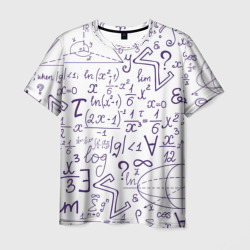 Мужская футболка 3D Математические формулы наука