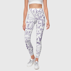 Леггинсы 3D Математические формулы наука - фото 2