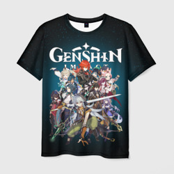 Мужская футболка 3D Genshin Impact Heroes space