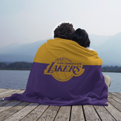 Плед 3D Lakers line hexagon sport - фото 2