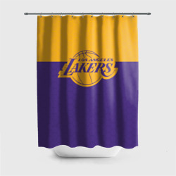 Штора 3D для ванной Lakers line hexagon sport