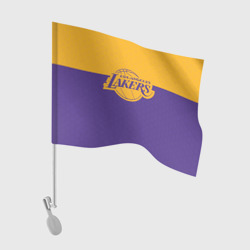 Флаг для автомобиля Lakers line hexagon sport