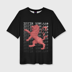 Женская футболка oversize 3D Enter Shikari Lion