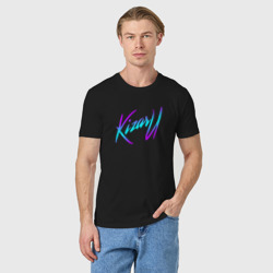 Мужская футболка хлопок Кизару неон лого Kizaru neon logo - фото 2