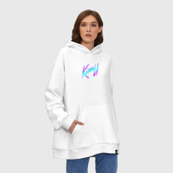 Худи SuperOversize хлопок Кизару неон лого Kizaru neon logo - фото 2