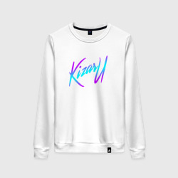 Женский свитшот хлопок Кизару неон лого Kizaru neon logo