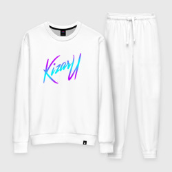 Женский костюм хлопок Кизару неон лого Kizaru neon logo