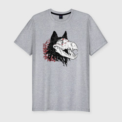 Мужская футболка хлопок Slim Fashionable avant-garde wolf