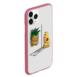 Чехол для iPhone 11 Pro Max матовый Here's pineapple! - фото 2