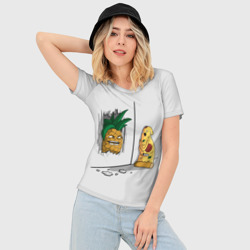 Женская футболка 3D Slim Here's pineapple! - фото 2