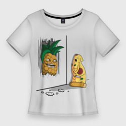 Женская футболка 3D Slim Here's pineapple!