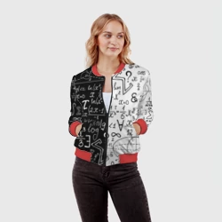 Женский бомбер 3D Формулы физики и математики - фото 2