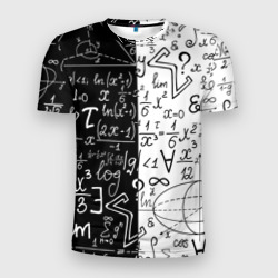Мужская футболка 3D Slim Формулы физики и математики
