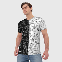 Мужская футболка 3D Формулы физики и математики - фото 2
