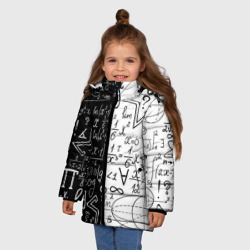 Зимняя куртка для девочек 3D Формулы физики и математики - фото 2