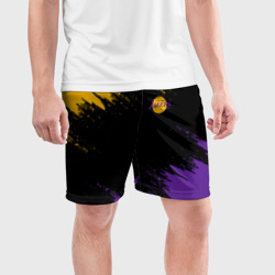 Мужские шорты спортивные Lakers брызги красок - фото 2